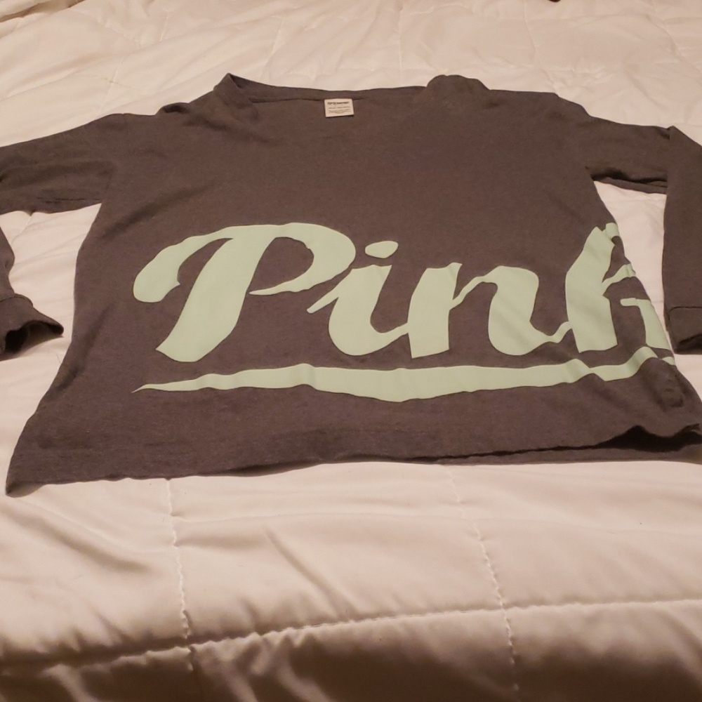 victorias secret pink long sleeve t shirt small